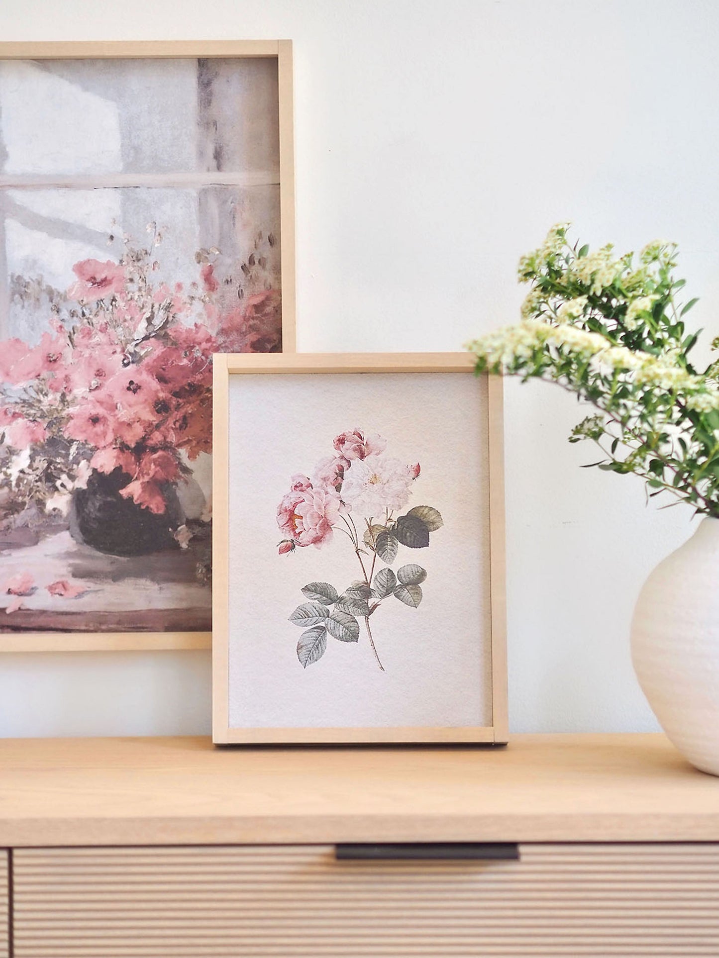 Watercolour Rose Framed Print 12x9'